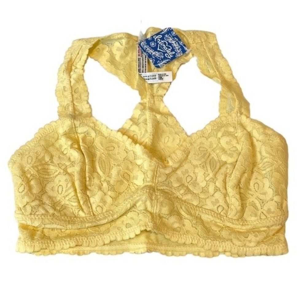 Free People Galloon Racerback Bra Yellow Com Size XSmall